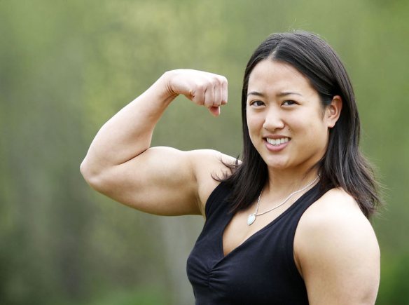 A buff, beautiful Asian woman. Amanda Lau is scarce, indeed.