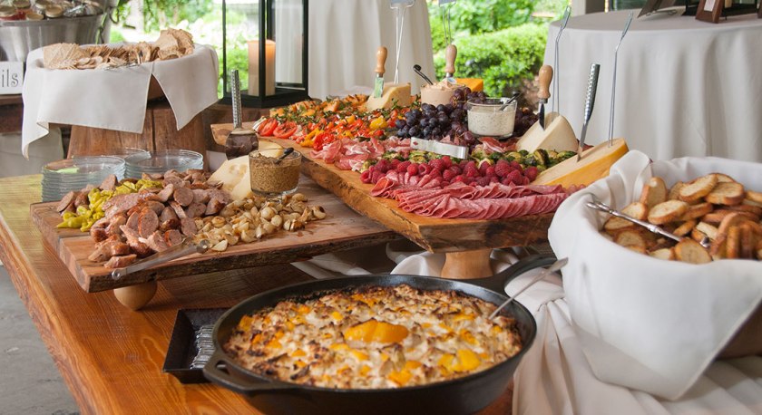 A table of delicious appetizers.