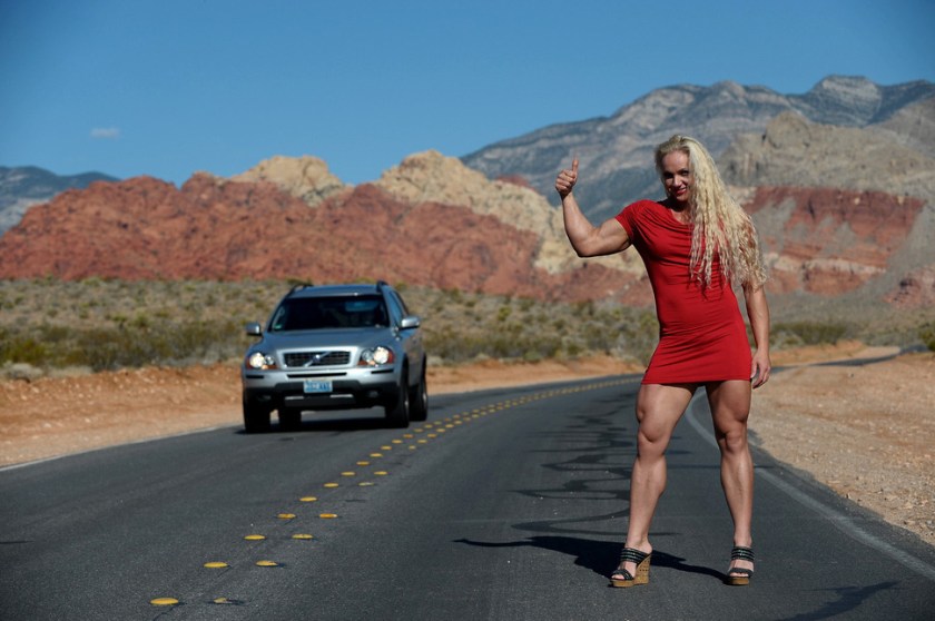 Any driver who doesn't pick up a hitchhiker like Nataliya Romashko would be a fool.