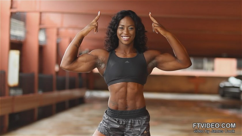 A rising star in the world of female bodybuilding, Sheronica Sade Henton.