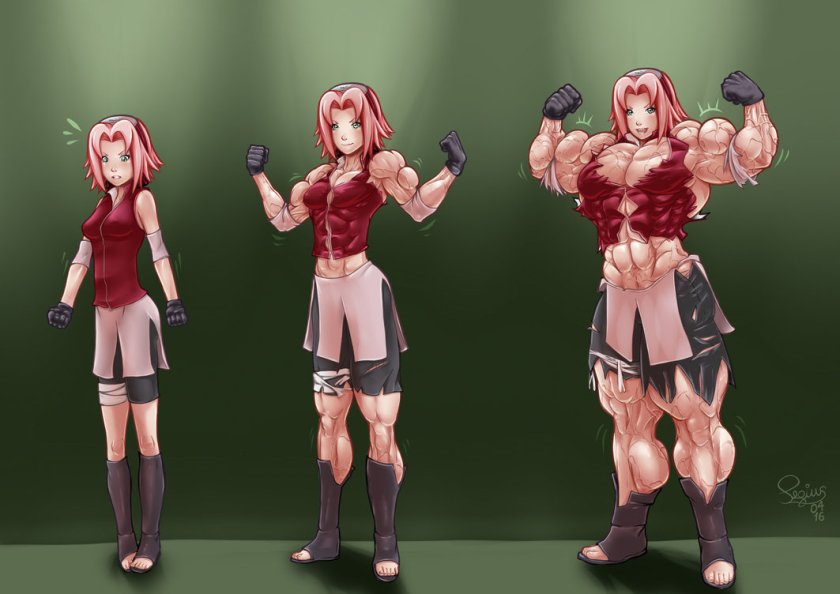 A fan-created FMG interpretation of popular anime character Sakura Haruno.